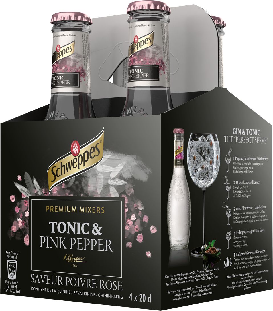 Schweppes Pink Pepper & Tonic VP
Sélection 6 x 4-pack