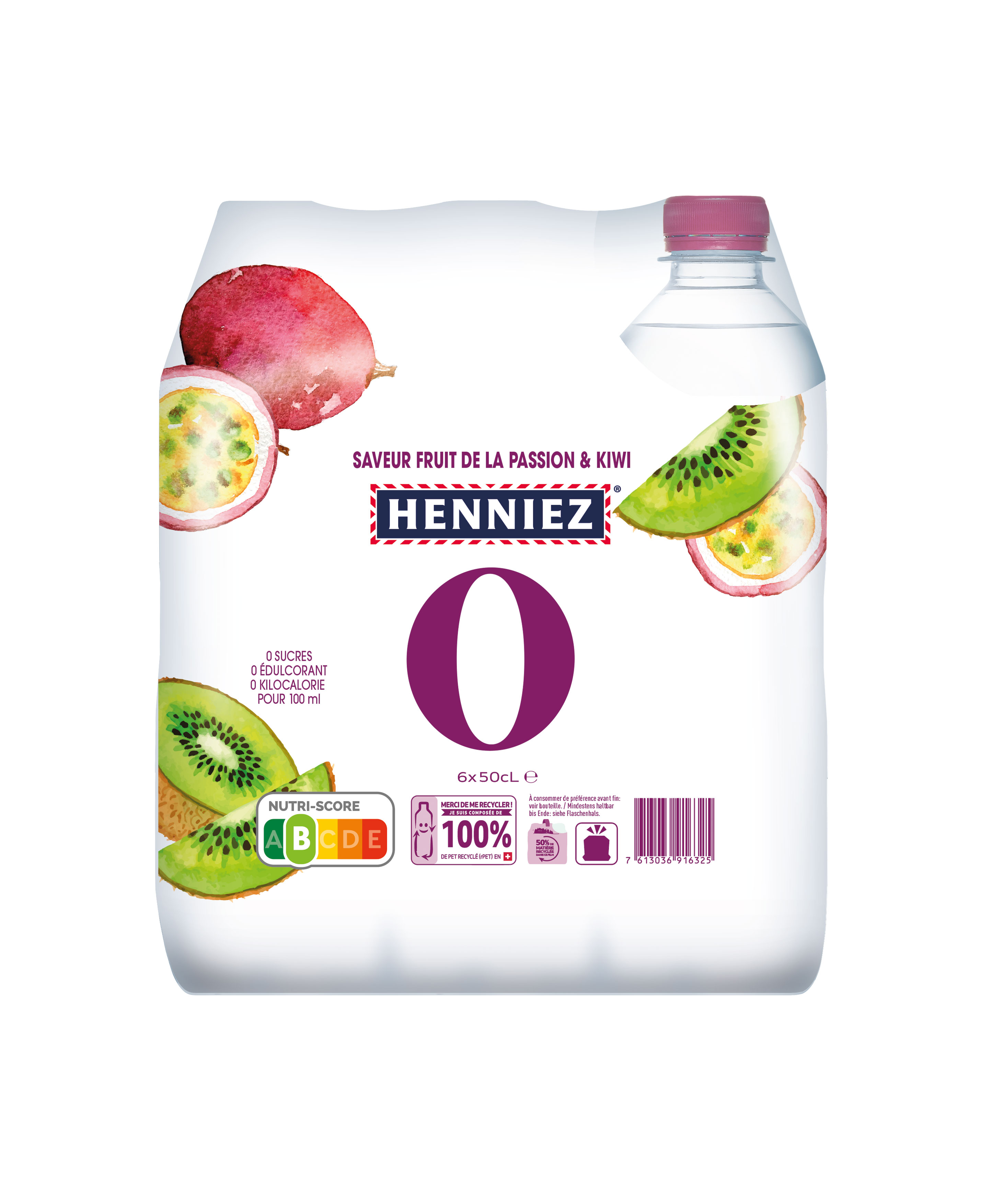Henniez 0Kcal Passion-Kiwi
6-pack PET