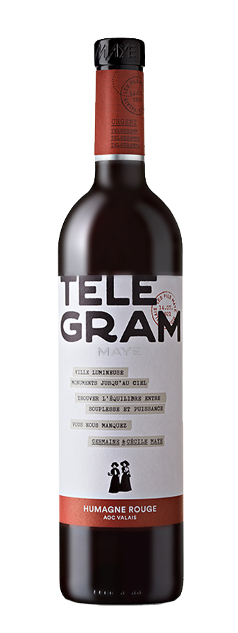 /Humagne rouge Telegram AOC Valais  **Les Fils Maye, Riddes