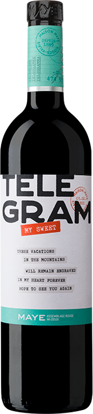 My Sweet assemblage rouge mi-doux Telegram AOC Valais  **
Les Fils Maye, Riddes