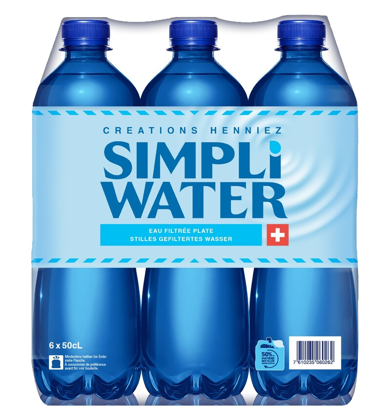 Simpli Water natural Pet bouchon bleu **
4 x 6-pack