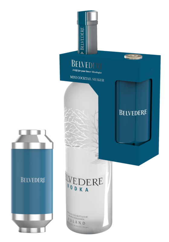 /Vodka Belvedere pure
Coffret avec shaker