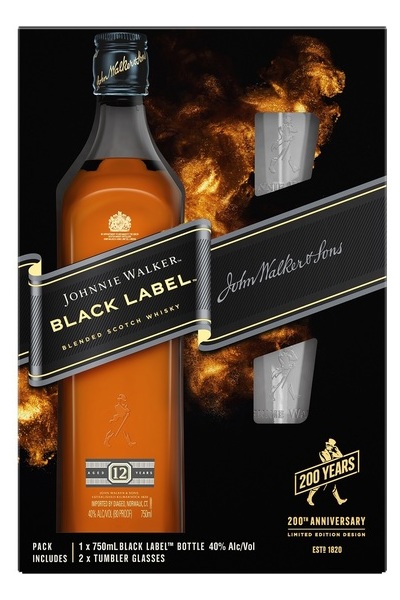 /J Walker Double Black Whisky
Coffret avec 2 Verres